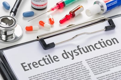  Ein Artikel mit dem Titel "Erektile Dysfunktion" mit verschiedenen Behandlungsmöglichkeiten