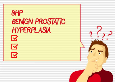 : Vektorbild eines Fragebogens zur benignen Prostatahyperplasie