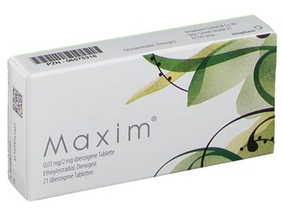  Eine Packung Maxim-Antibabypillen