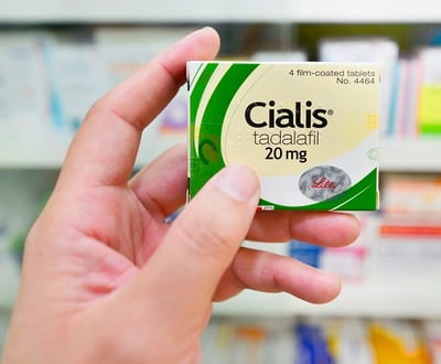  Eine Packung mit 20 mg Tabletten Cialis (Tadaladil)