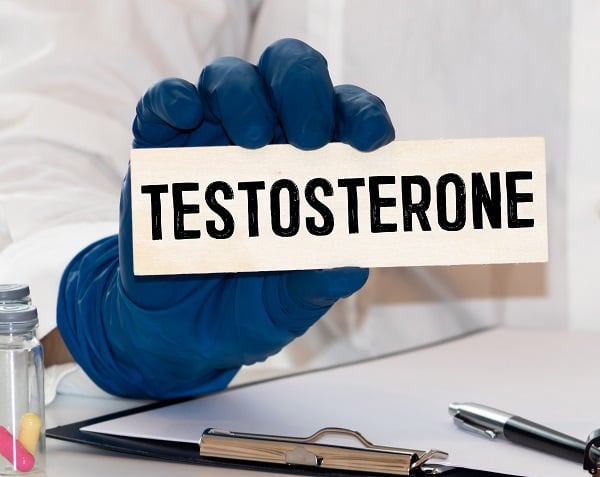 Schild mit Testosteron
